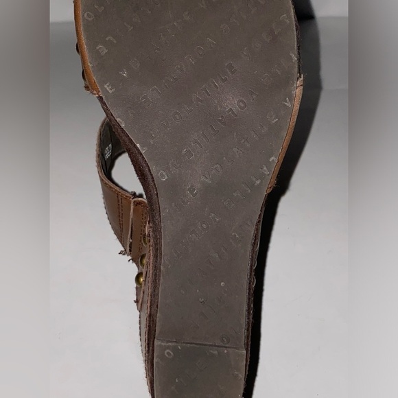 Very Volatile Karma Women Open Toe Wedge Platform Sandal Brown Slip-On Casual - Picture 7 of 7